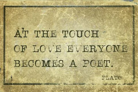 Love touch Plato Stock Illustration