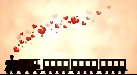 Love Train Stock Illustration