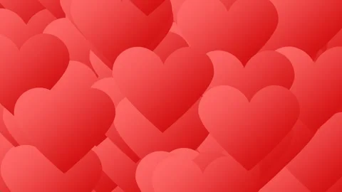 Love transition animations pop up all over the screen Stock Footage 327102792