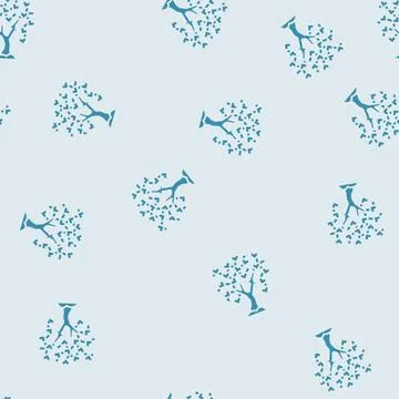 Love tree glyph seamless pattern 스톡 일러스트
