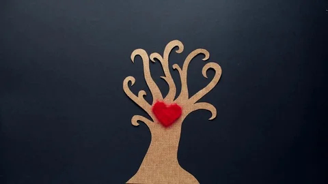 Love tree heart 01 Stock Footage 72285293
