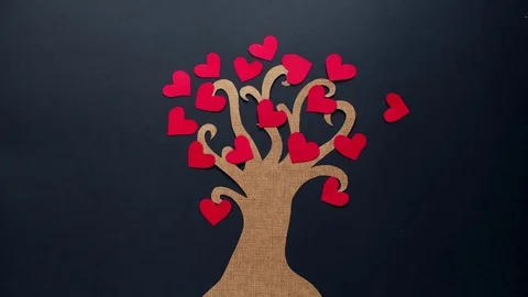 Love tree heart 02 Stock Footage 72285382