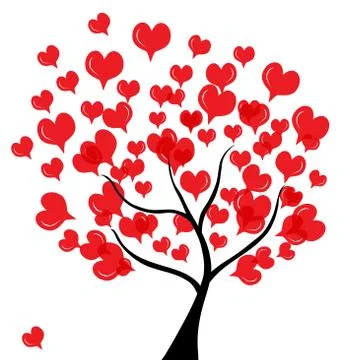 Love tree Stock Illustration