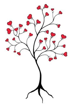 Love tree Stock Illustration
