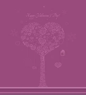 Love tree Stock Illustration