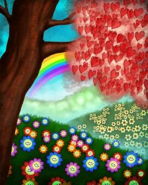 Love Tree Stock-Illustration