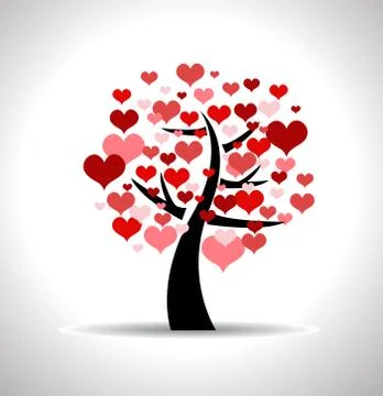 Love tree Stock Illustration