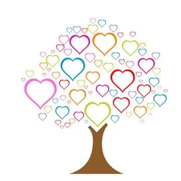 Love tree Stock Illustration