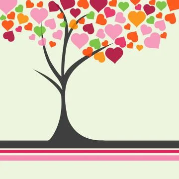 Love tree Stock Illustration