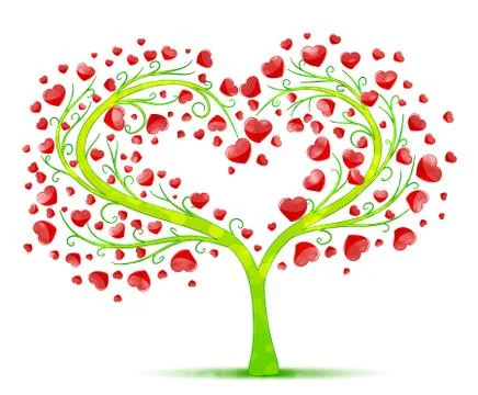 Love tree Stock Illustration