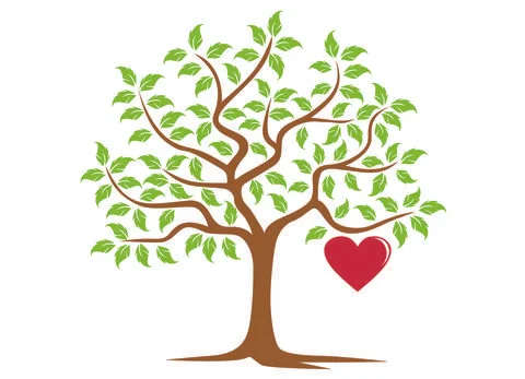 Love tree Stock Illustration