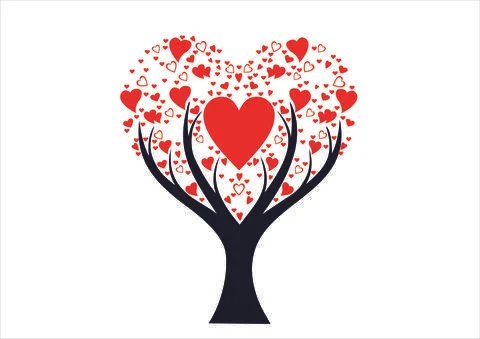 Love tree Stock Illustration