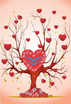 Love tree, Stock Illustration