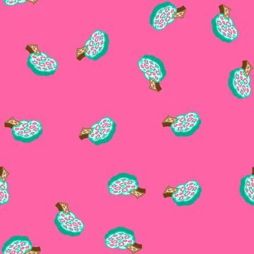 Love tree isometric icon seamless pattern Stock Illustration