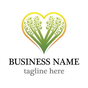 Love tree logo vector icon design Stock Illustration