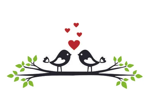 Love Tree Vector Image Stock Illustration