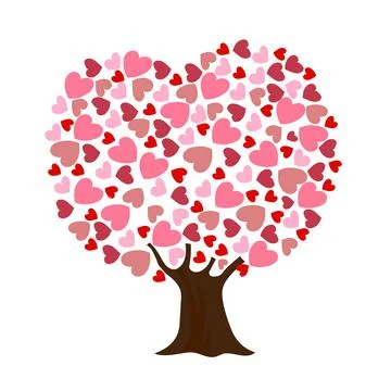 Love tree vector isolated Illustrazione stock