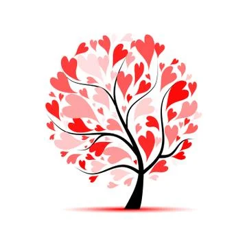 Love tree for your design Stock Illustration
