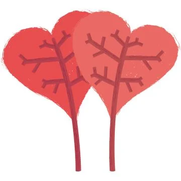Love trees Иллюстрация