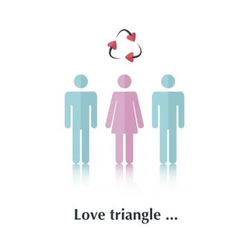 Love Triangle Stock Illustration