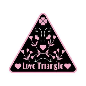 Love triangle – story plot for romantic book, movie, tv series, drama Stock Illustration