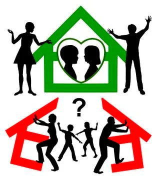 Love turns into Hate Stock Illustration