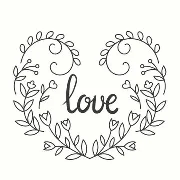 Love Typographics Design Stock Illustration