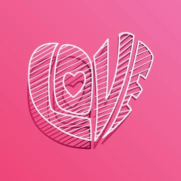 Love Typography Иллюстрация