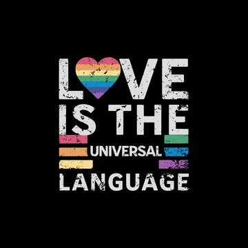 Love is the universal language Stock-Illustration