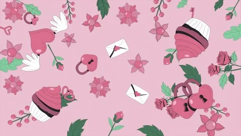 Love in valentine background Stock Footage 299973234