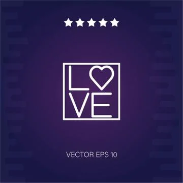 Love vector icon Stock Illustration