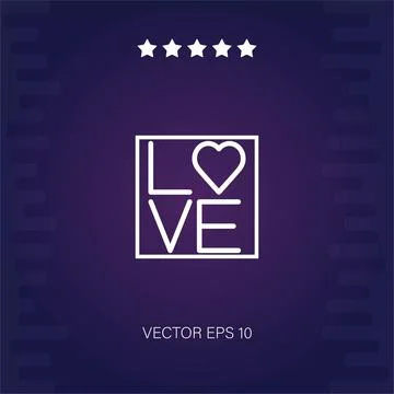 Love vector icon Stock Illustration