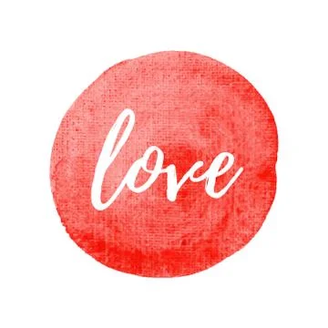 Love vector icon, symbol, poster, logo, word, text written on hand drawn wate Stock Illustration