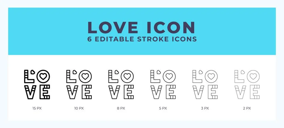 Love vector icon for web and app. Editable stroke vector illustration Stock Illustration
