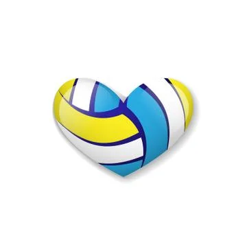 Love volleyball object Stock Illustration