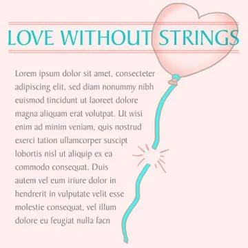 Love W No Strings Attached Stock Illustration