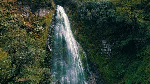 Love waterfall, Vietnam Stock Footage