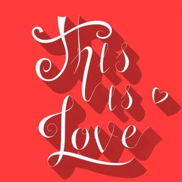 This is love white Stock Illustration