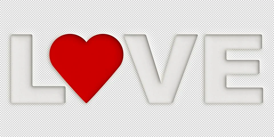 Love, white Stock Illustration