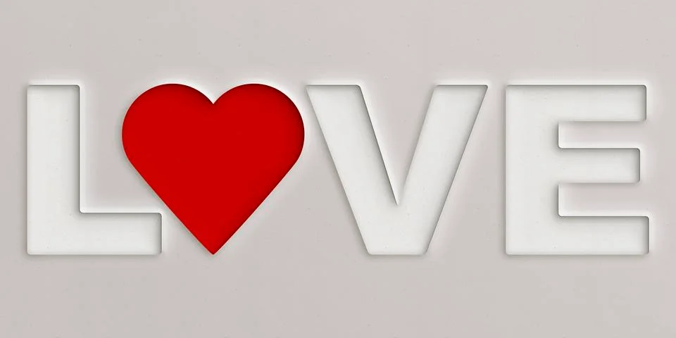 Love, white Stock Illustration