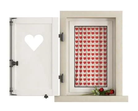Love window Stock Illustration