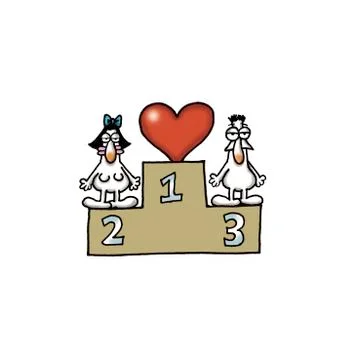 Love is the winner Stock Illustration