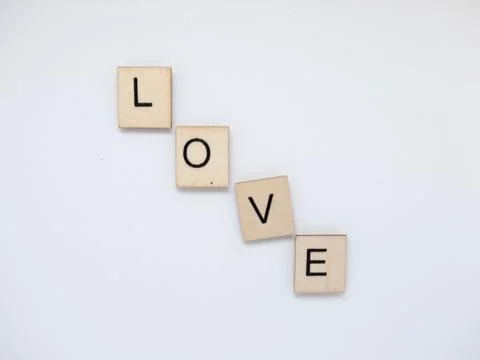Love Wooden Letters Foto stock