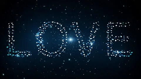 Love word alphabets motion background Video stock 101068360