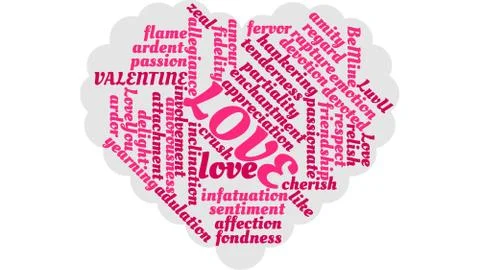 LOVE word cloud Stock Illustration