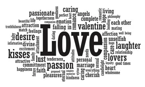 Love word cloud illustration Stock Illustration