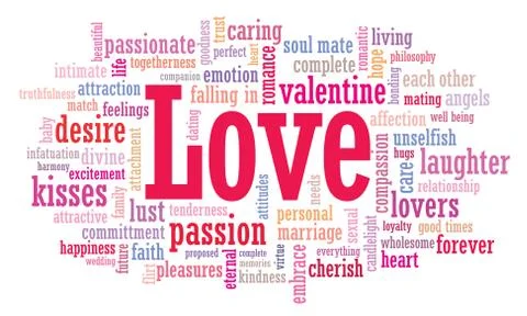 Love word cloud illustration Stock Illustration