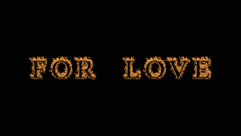 For love word fire stop motion Stock Footage 136066217