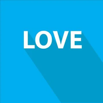 Love word flat design Stock Illustration