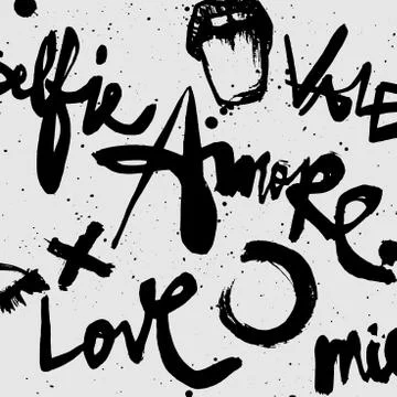 Love words Stock Illustration